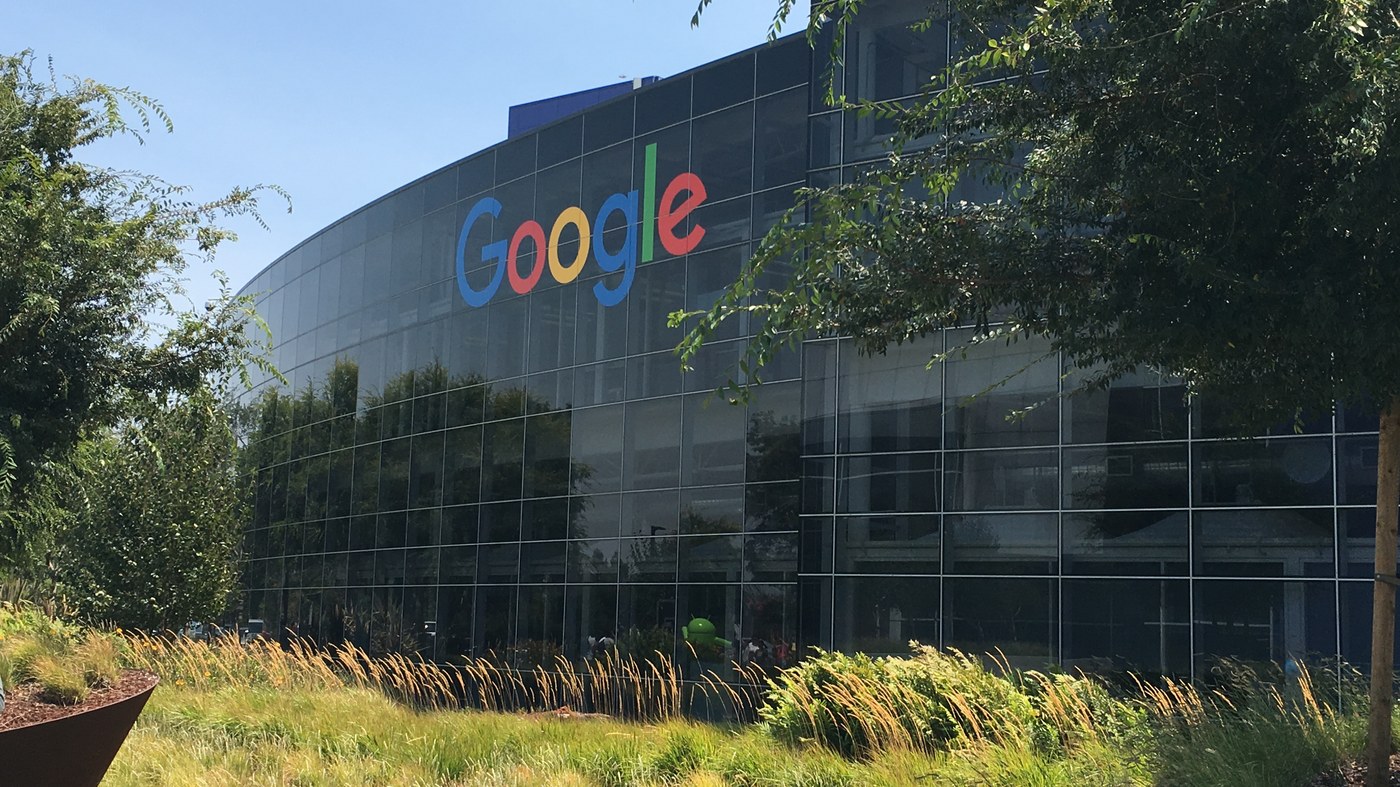 Fachada del Googleplex, sede de Google en California